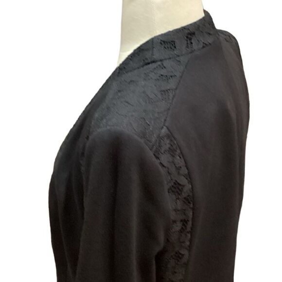 Rebecca Taylor Black Executive Lace Panel Blazer Sz 4 - Picture 4 of 16